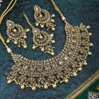 Artificial polki jewellery designs with deals price